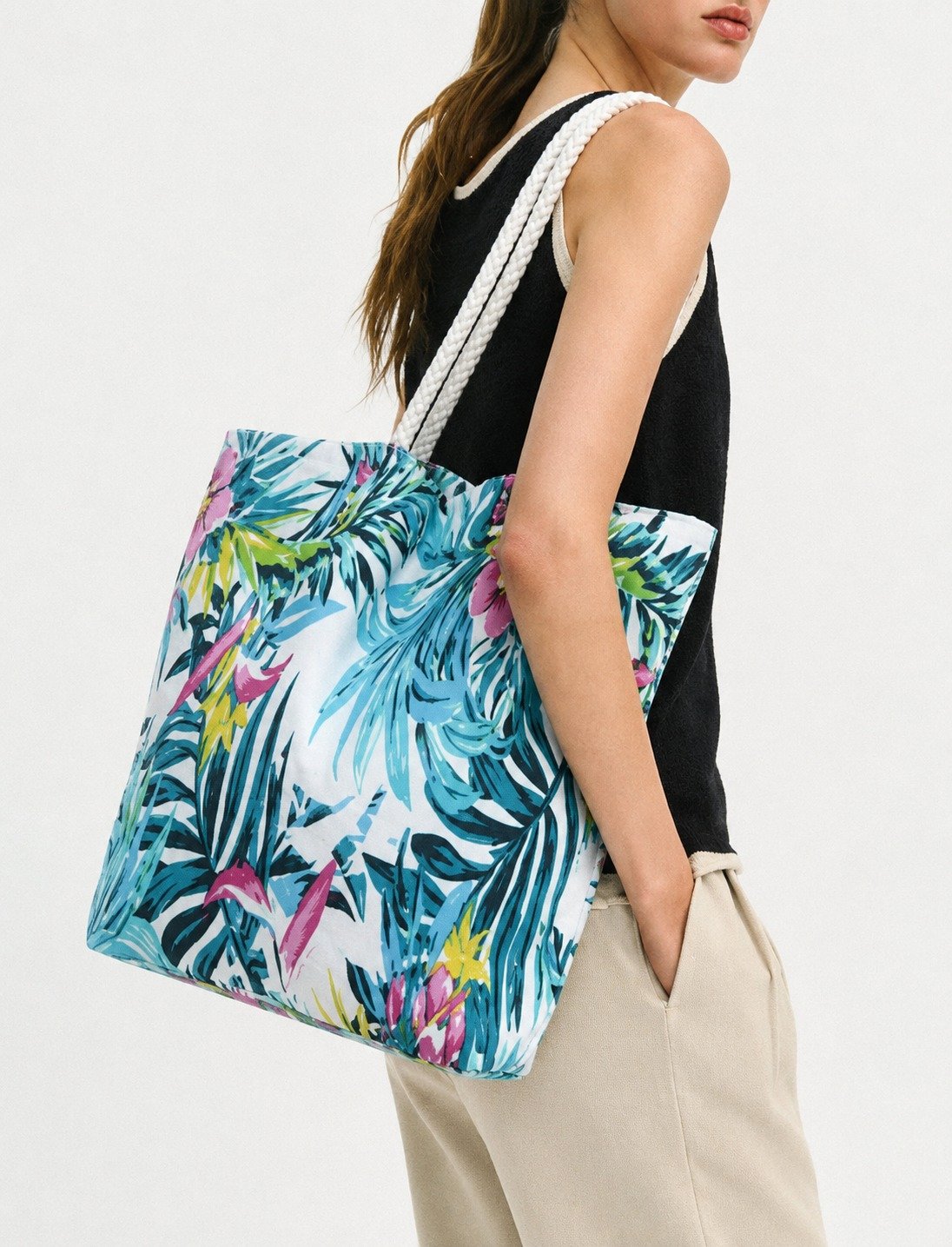 Woven Straw Beach Tote
